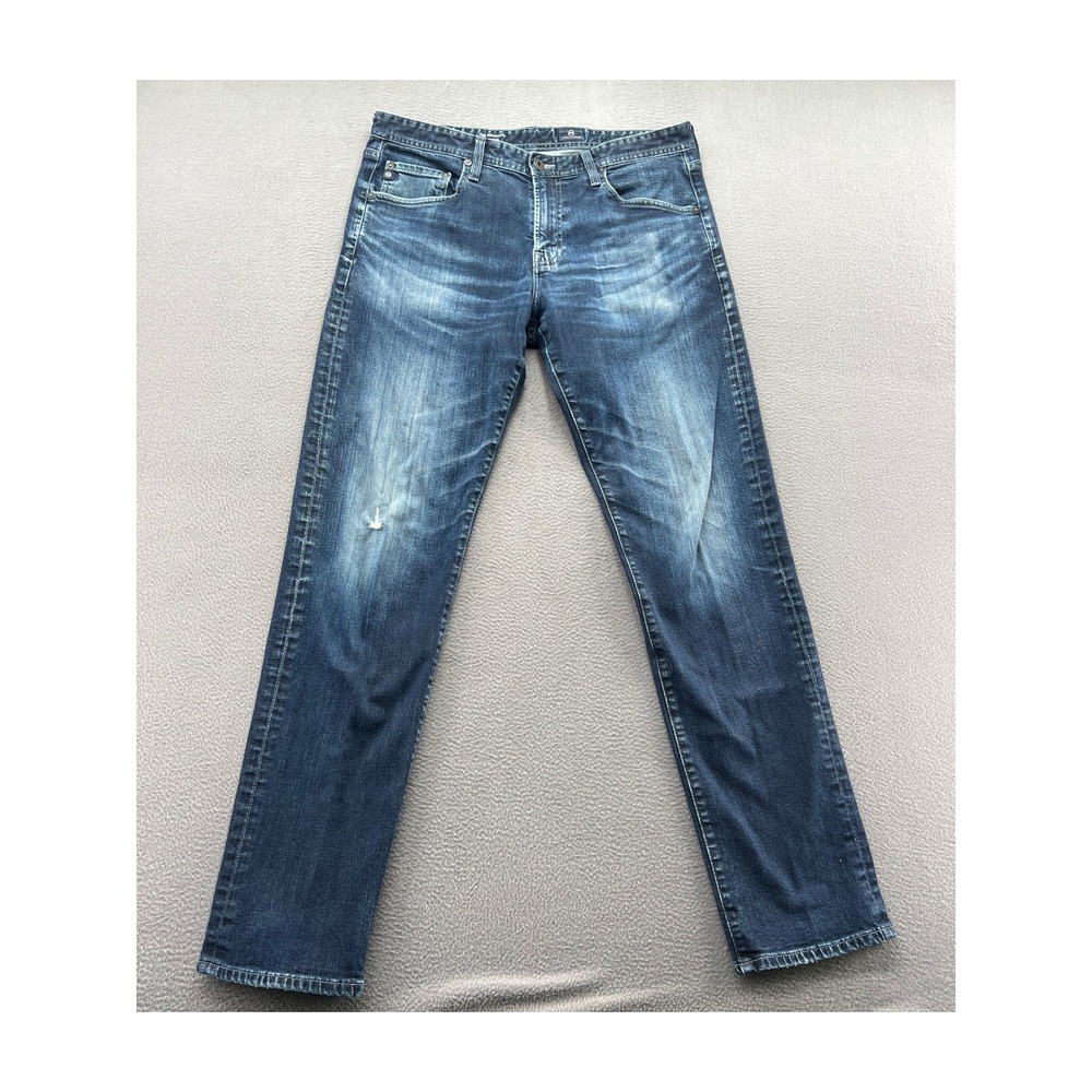 AG Adriano Goldschmied Jeans Mens 34x32 The Graduate Tailored Leg Dark Wash